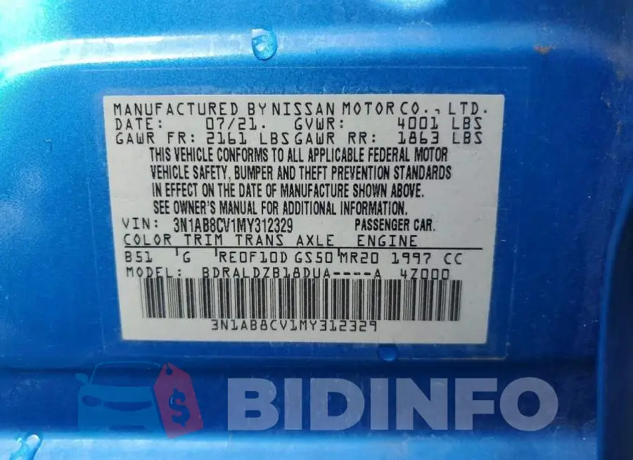 3N1AB8CV1MY312329 Photo# 12