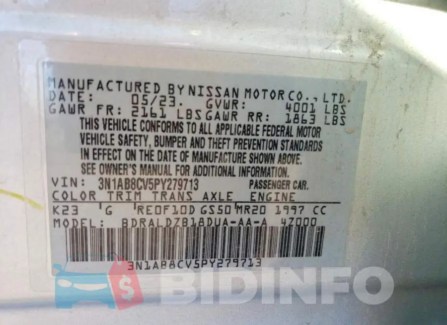 3N1AB8CV5PY279713 Photo# 12