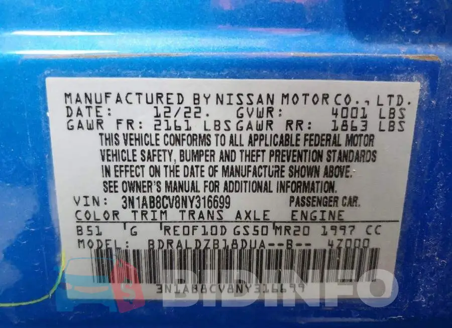3N1AB8CV8NY316699 Photo# 13