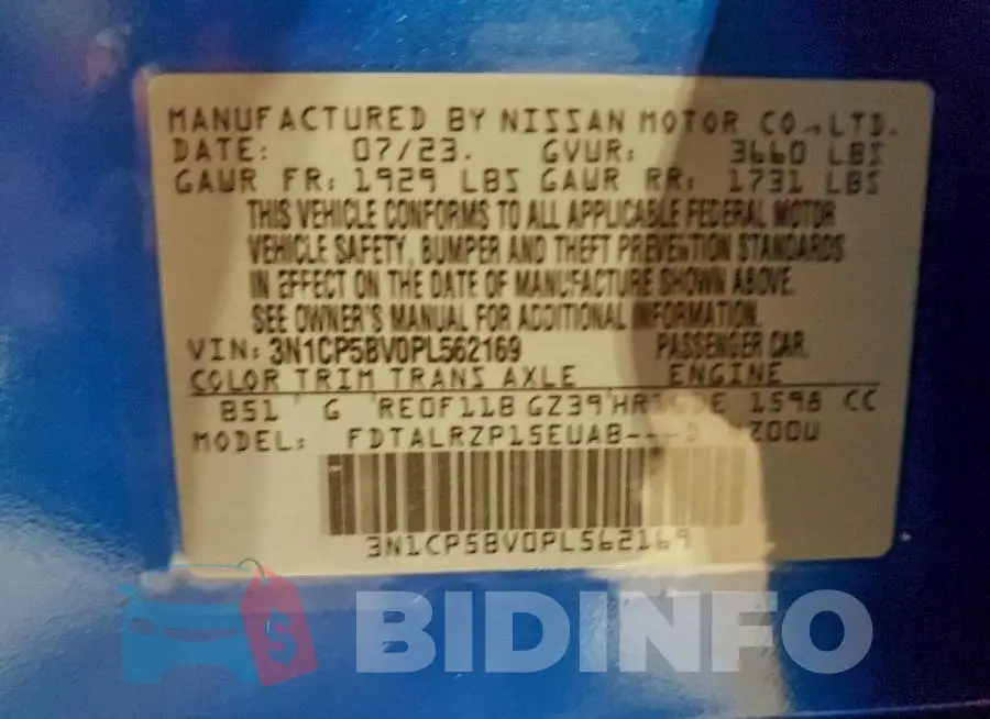3N1CP5BV0PL562169 Photo# 13
