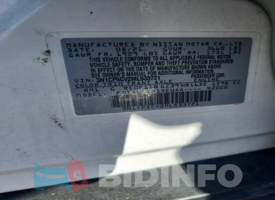 3N1CP5CV2ML533721 Photo# 12