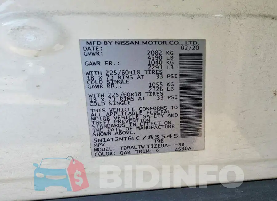 5N1AT2MT6LC783545 Photo# 13
