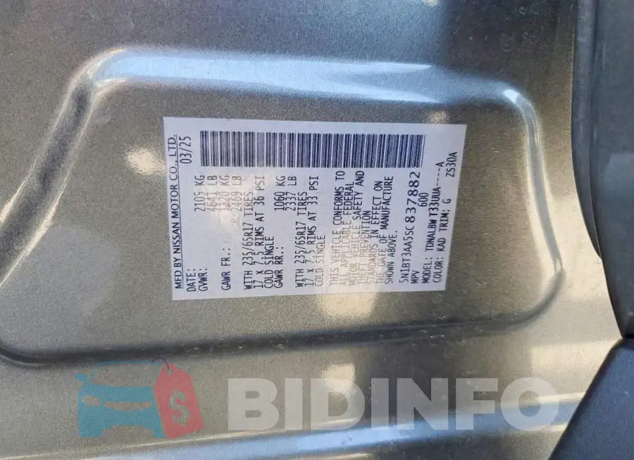 5N1BT3AA5SC837882 Photo# 13