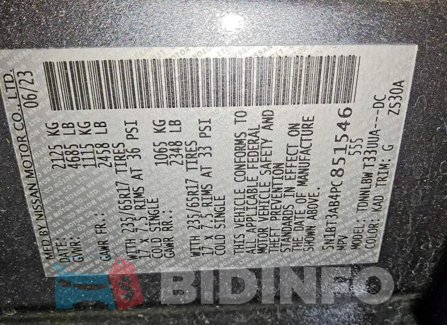 5N1BT3AB4PC851546 Photo# 13