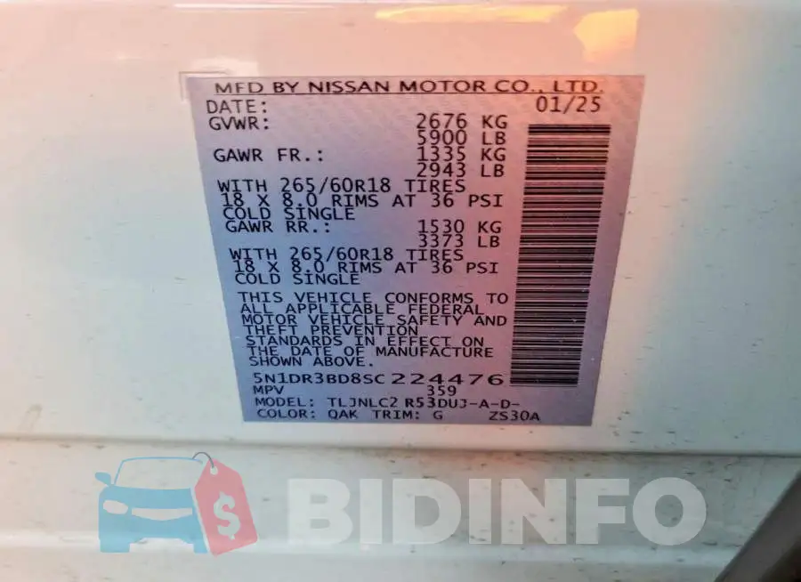 5N1DR3BD8SC224476 Photo# 14