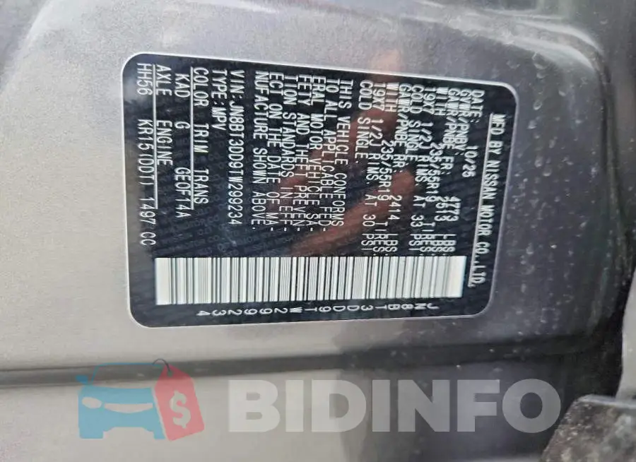 JN8BT3DD9TW299234 Photo# 13