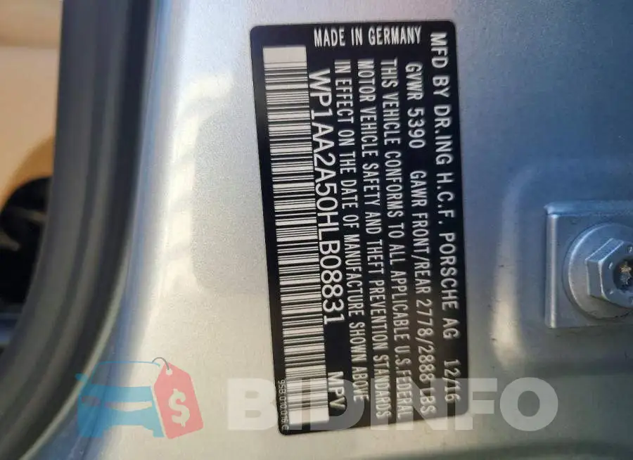WP1AA2A50HLB08831 Photo# 13