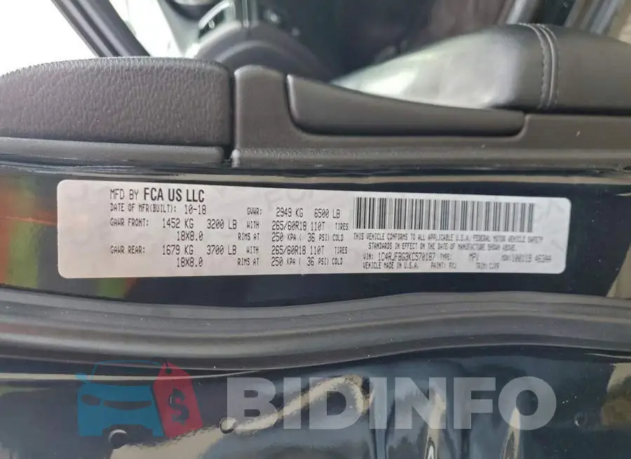 1C4RJFBG3KC570187 Photo# 13