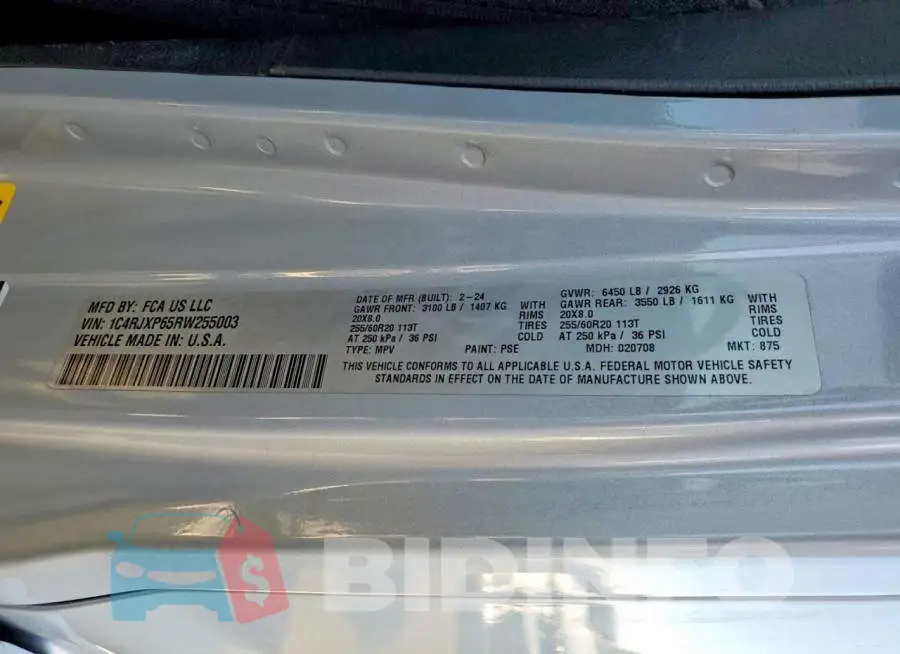 1C4RJXP65RW255003 Photo# 13