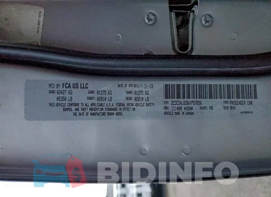 2C3CDXJG5KH757856 Photo# 12
