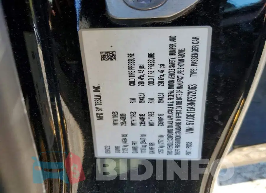 5YJ3E1EA9NF372063 Photo# 12