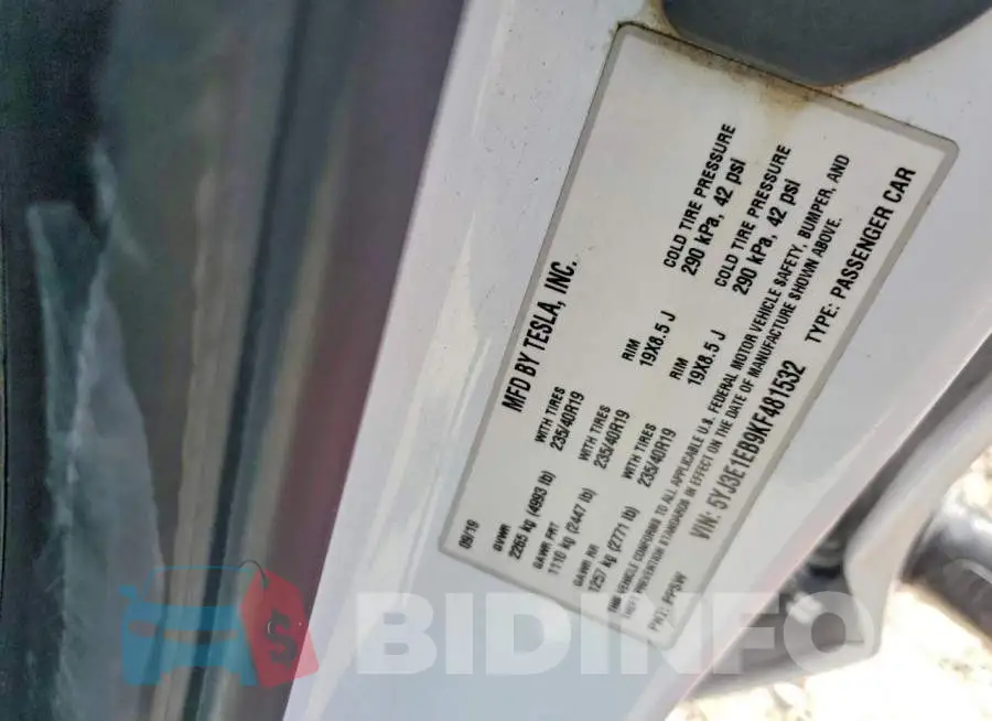 5YJ3E1EB9KF481532 Photo# 12