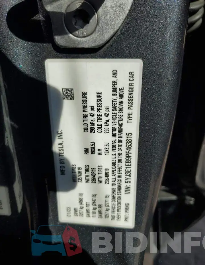 5YJ3E1EB9PF463815 Photo# 12