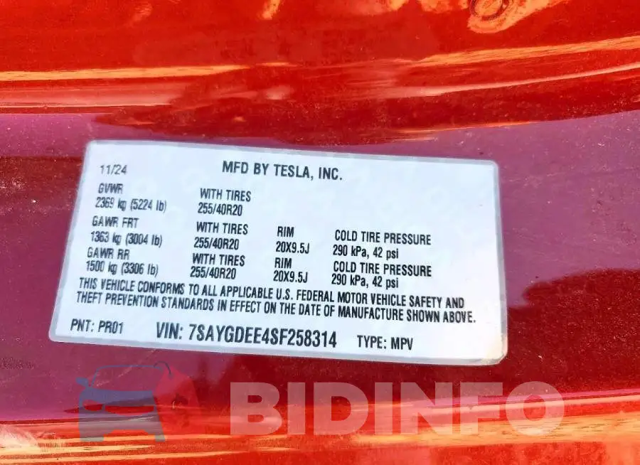 7SAYGDEE4SF258314 Photo# 14