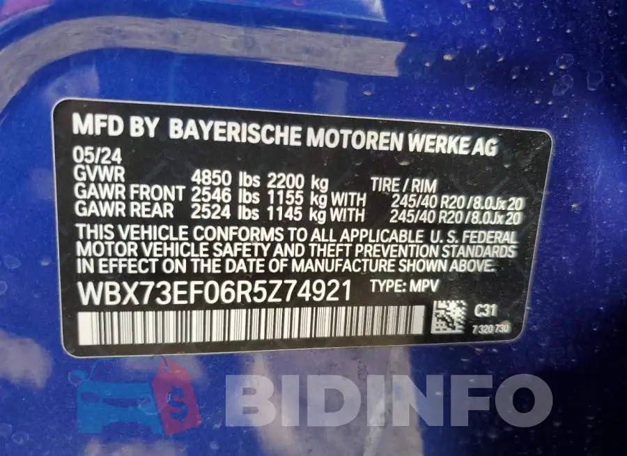 WBX73EF06R5Z74921 Photo# 14