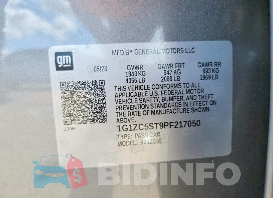 1G1ZC5ST9PF217050 Photo# 12