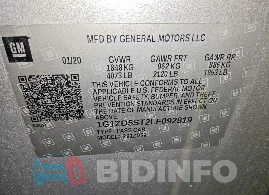 1G1ZD5ST2LF092819 Photo# 12
