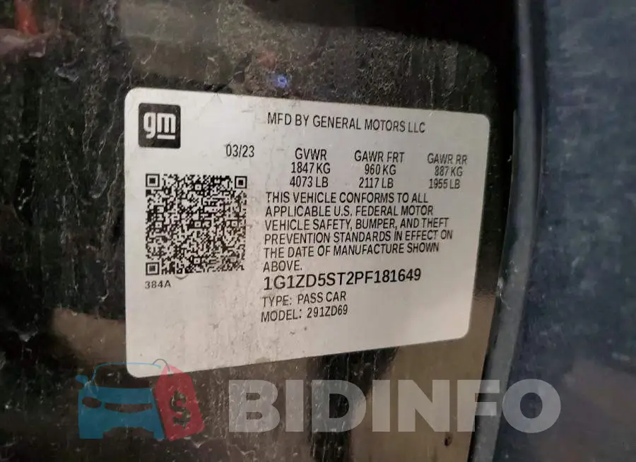1G1ZD5ST2PF181649 Photo# 12