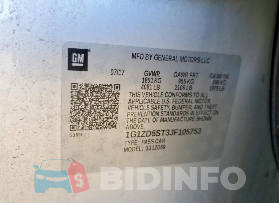 1G1ZD5ST3JF105753 Photo# 12