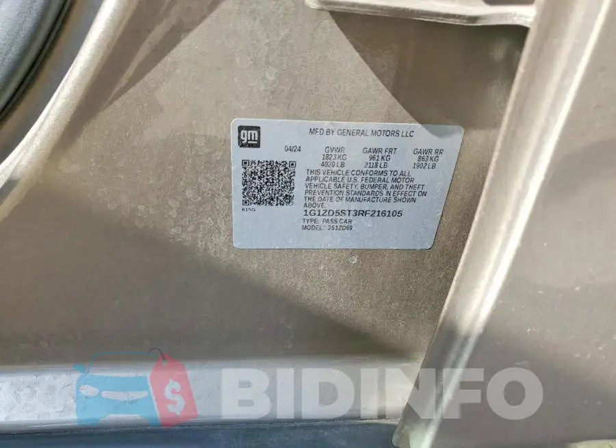 1G1ZD5ST3RF216105 Photo# 12