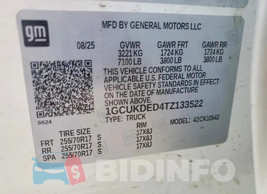 1GCUKDED4TZ133522 Photo# 12
