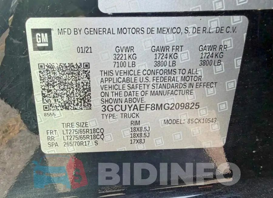 3GCUYAEF8MG209825 Photo# 10
