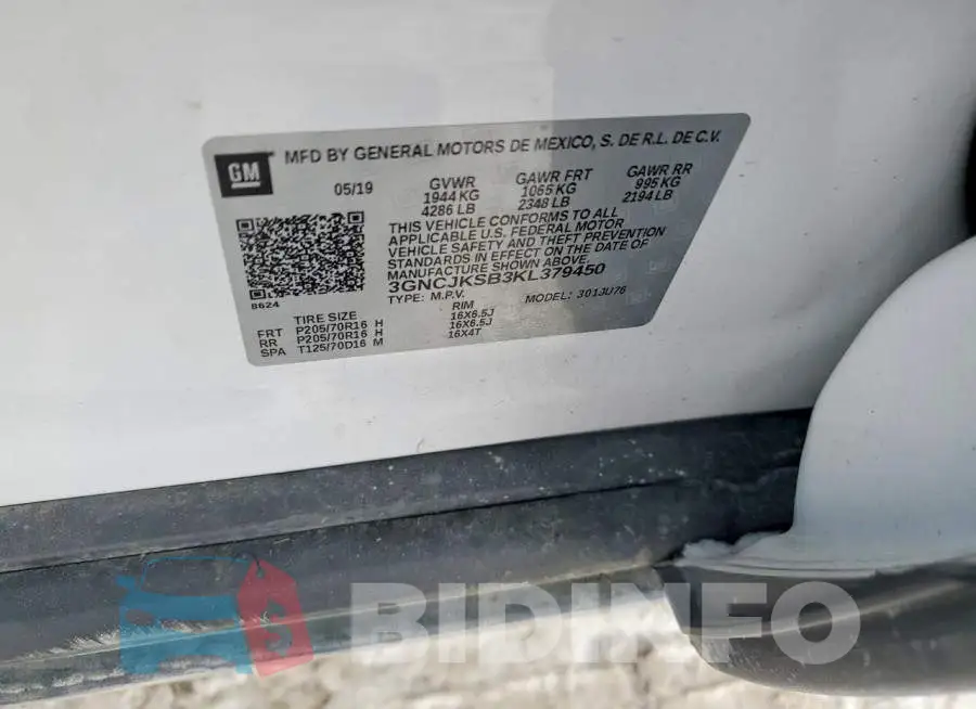 3GNCJKSB3KL379450 Photo# 12