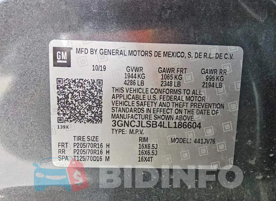 3GNCJLSB4LL186604 Photo# 13
