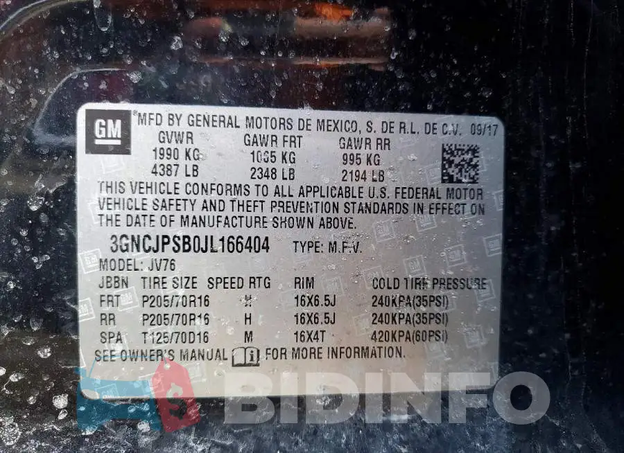 3GNCJPSB0JL166404 Photo# 14