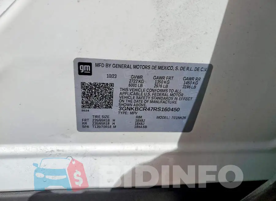 3GNKBCR47RS160450 Photo# 13