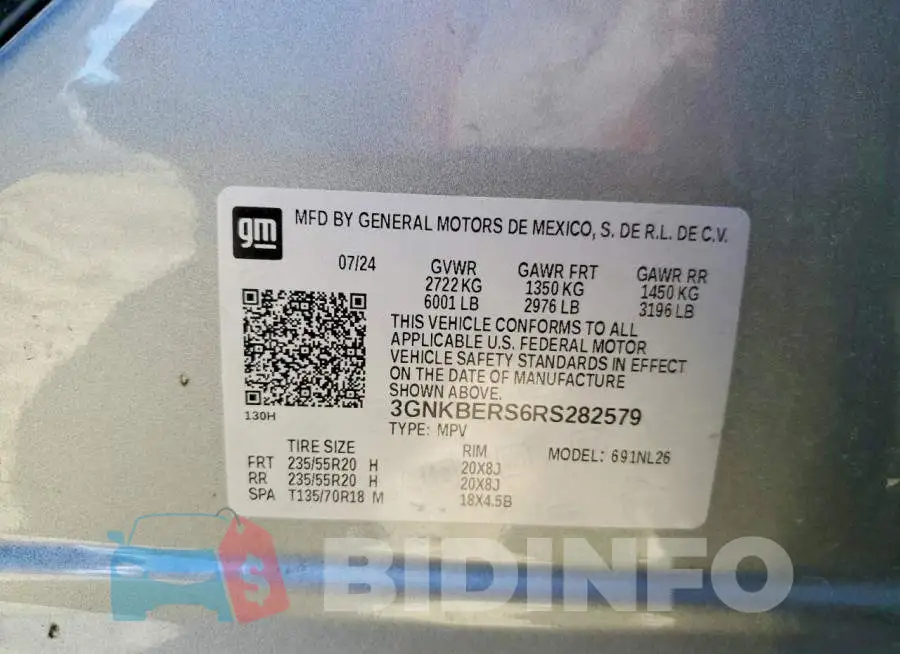 3GNKBERS6RS282579 Photo# 12