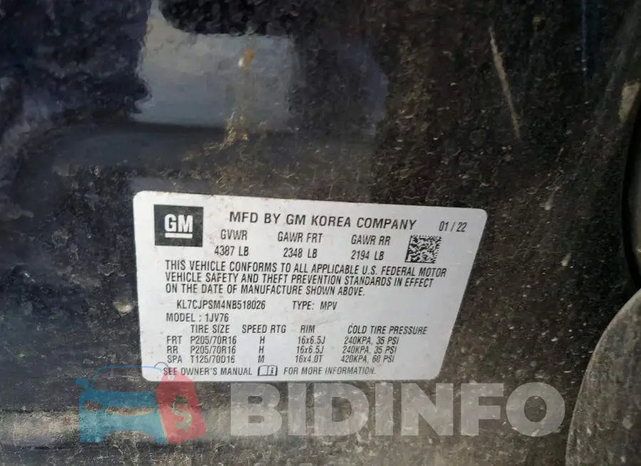 KL7CJPSM4NB518026 Photo# 13