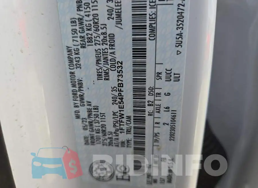 1FTFW1E54PFB73532 Photo# 13