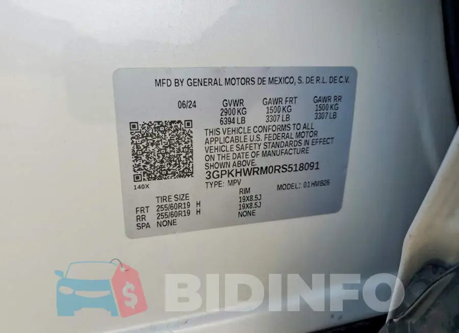 3GPKHWRM0RS518091 Photo# 13