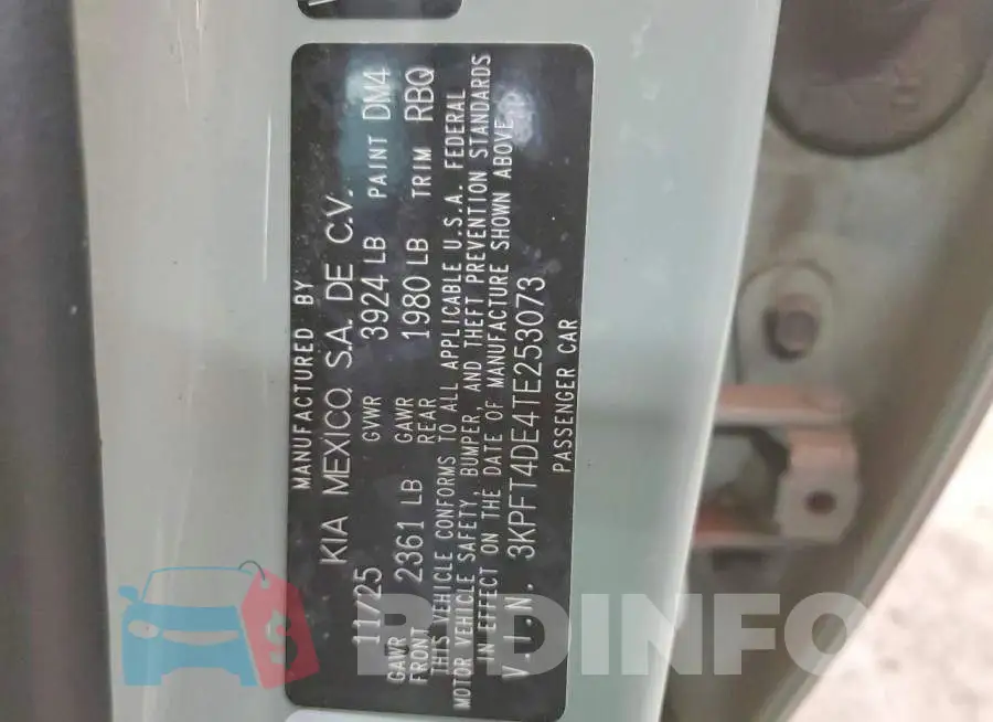 3KPFT4DE4TE253073 Photo# 12