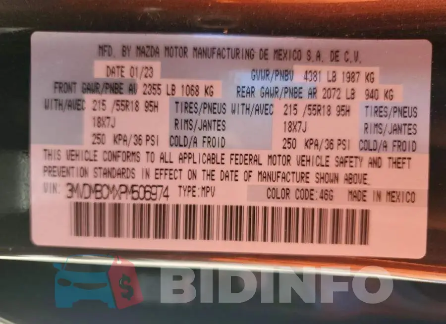 3MVDMBCMXPM506974 Photo# 12