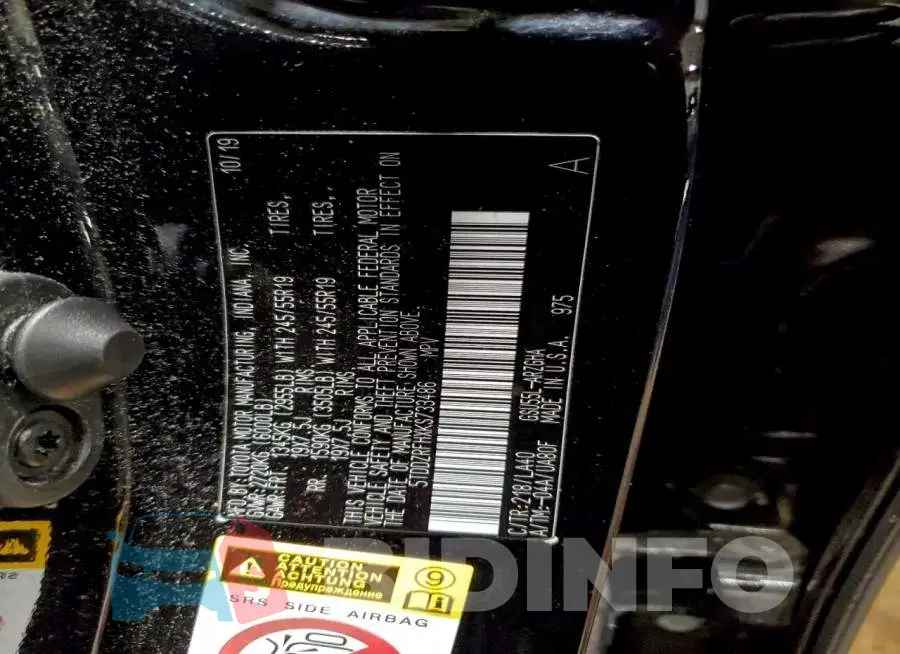5TDDZRFHXKS733486 Photo# 13