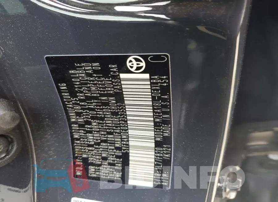 5YFB4MDE0SP353552 Photo# 12
