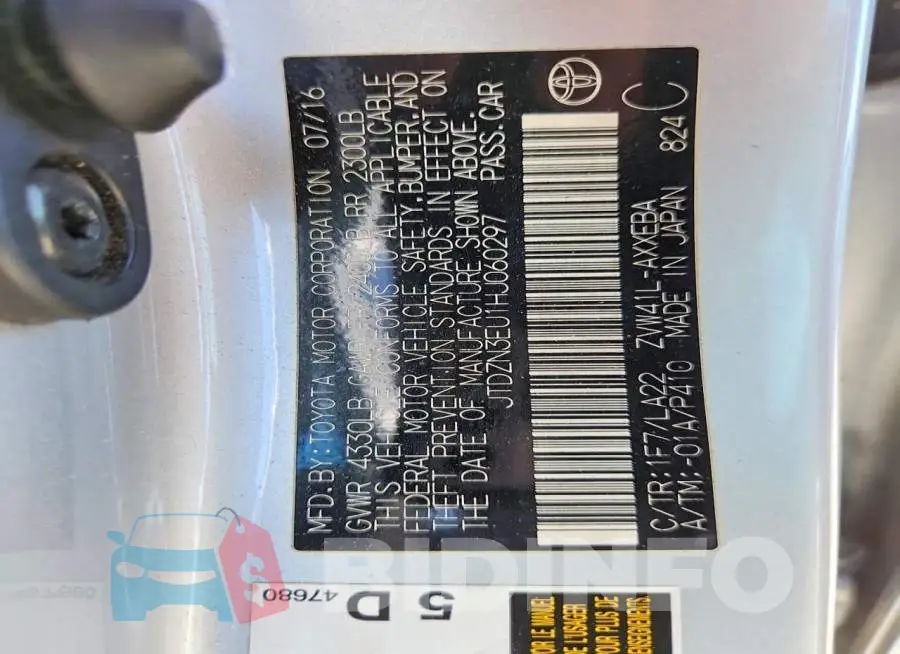 JTDZN3EU1HJ060297 Photo# 12