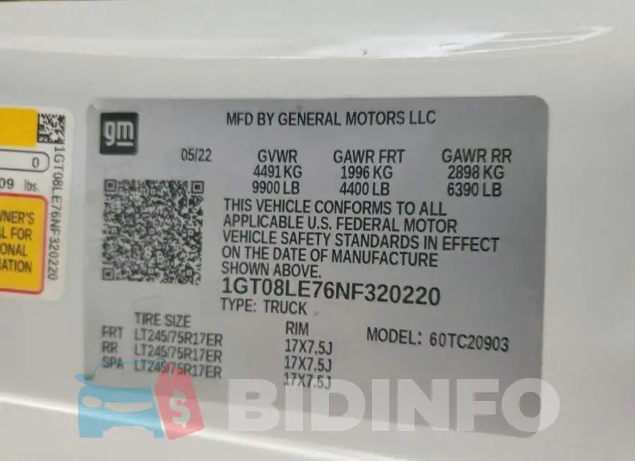1GT08LE76NF320220 Photo# 12
