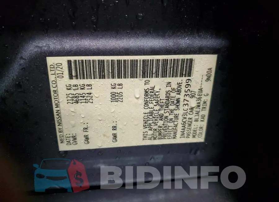 1N4AA6CV3LC373599 Photo# 12