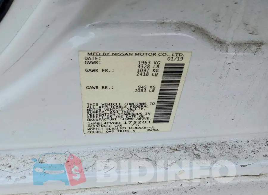 1N4BL4CV8KC175201 Photo# 12