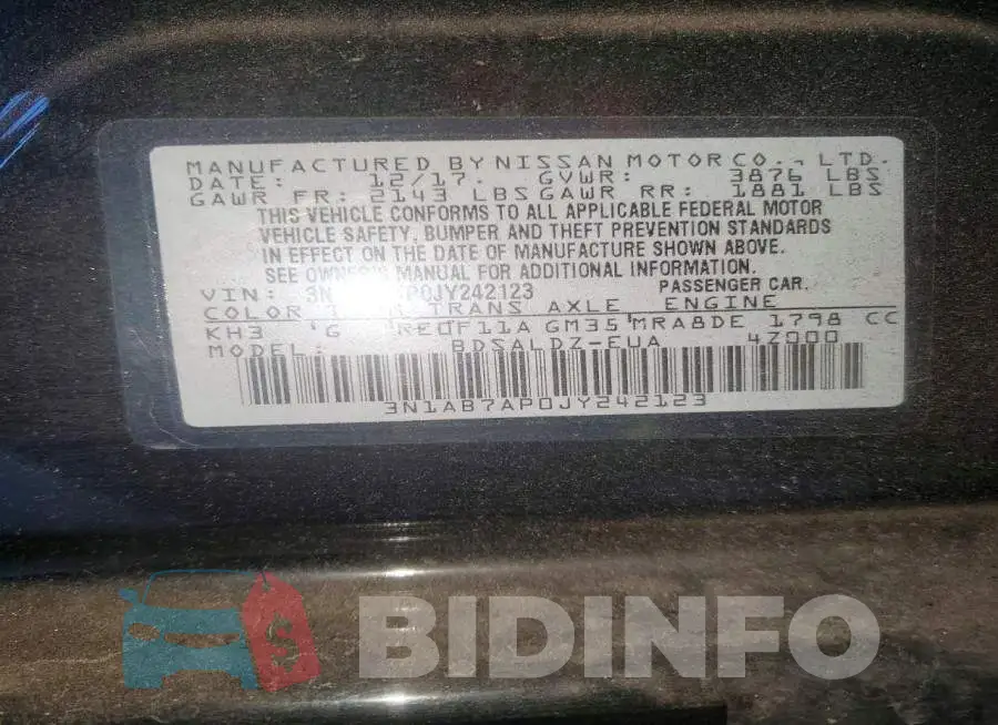3N1AB7AP0JY242123 Photo# 13