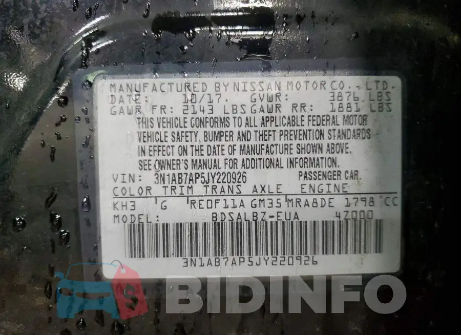 3N1AB7AP5JY220926 Photo# 12