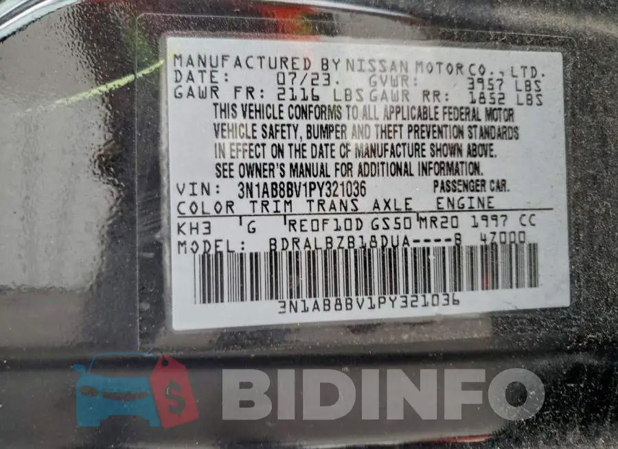 3N1AB8BV1PY321036 Photo# 12