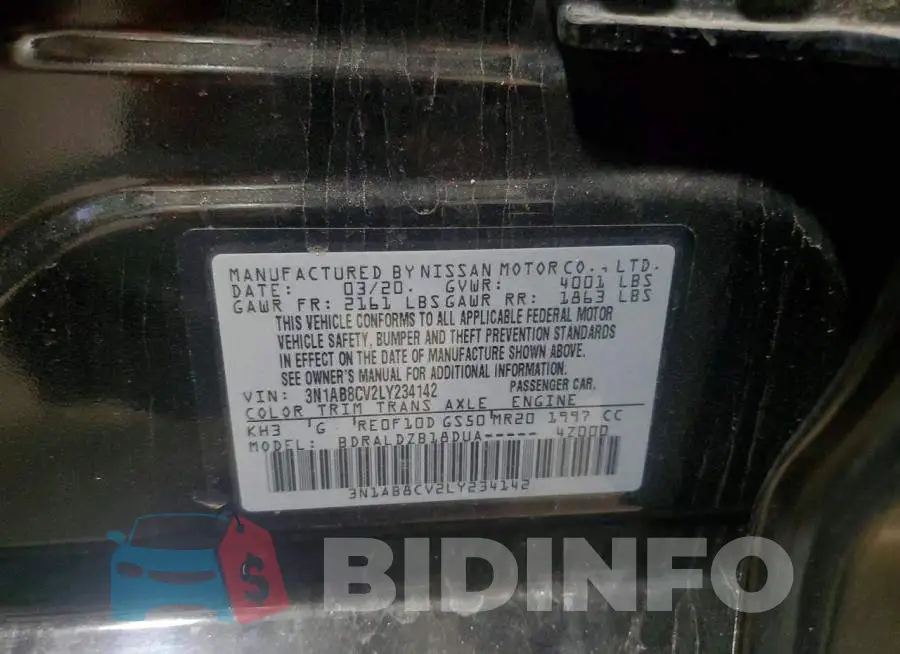 3N1AB8CV2LY234142 Photo# 13