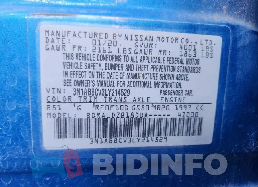 3N1AB8CV3LY214529 Photo# 12