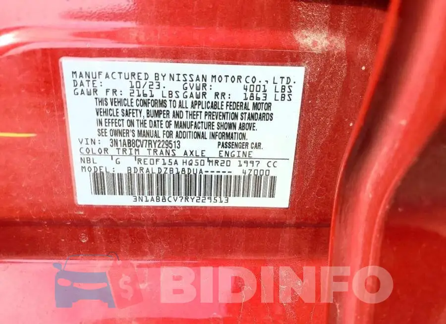 3N1AB8CV7RY229513 Photo# 12