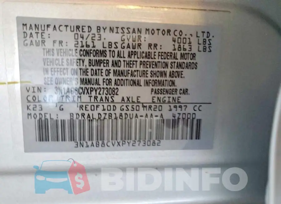 3N1AB8CVXPY273082 Photo# 13