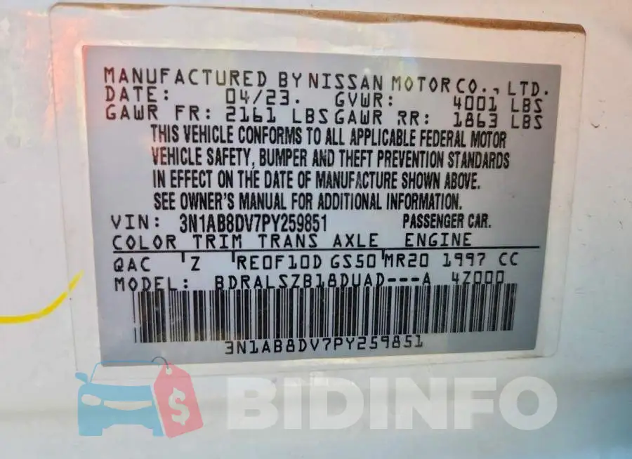 3N1AB8DV7PY259851 Photo# 13